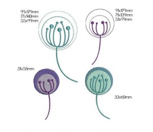 Stickserie - Retro Dandelion